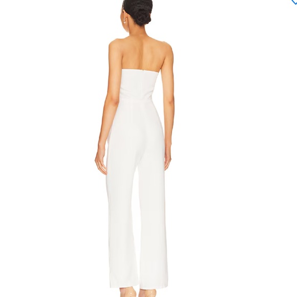 Superdown Jordan Tie Waist Jumpsuit in White, Size: S - Picture 3 of 7